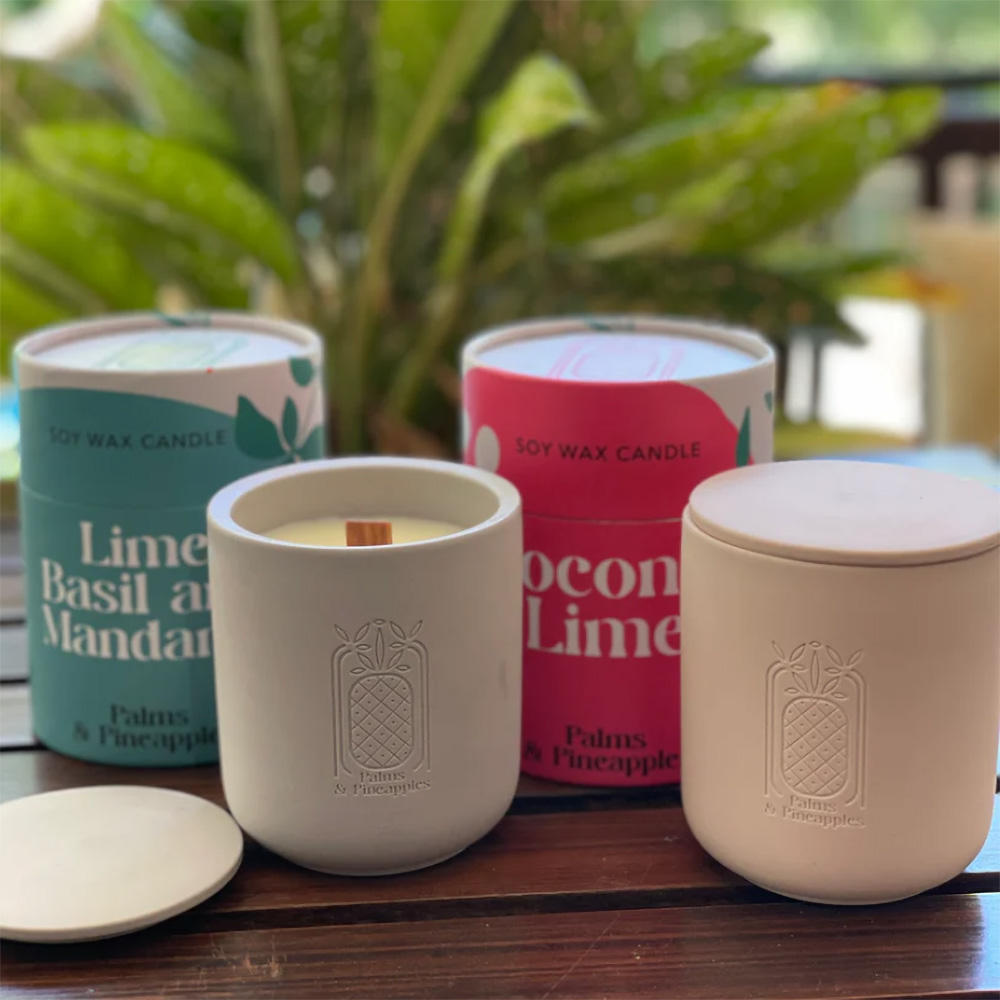 AIKUN Luxury Custom Logo Ceramic Jar Aroma Natural Plant Oil Wood Wick Soy Wax Scented Candle Premium Gift Box for Home Decor