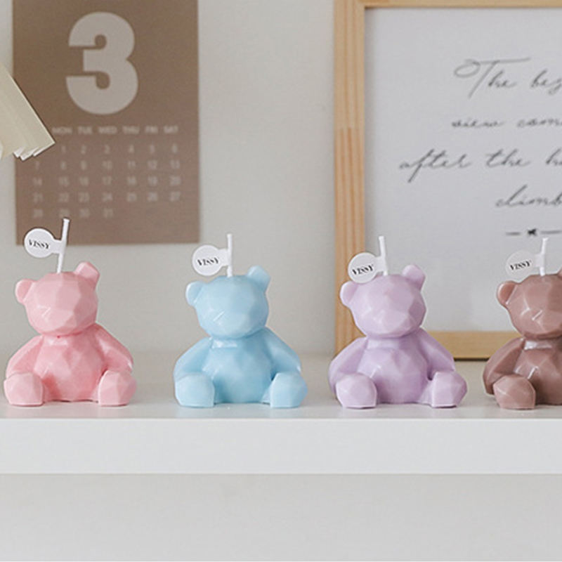 AIKUN Cute Bear Soy Wax INS Style Home Decor Gift Aromatherapy Candle for Baby Shower Wedding Party