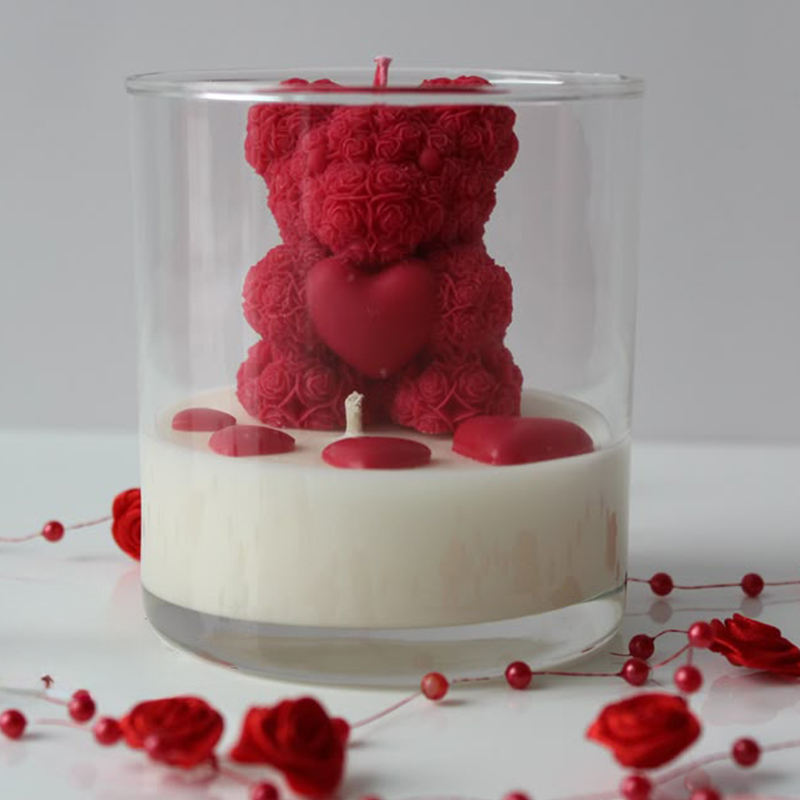 AIKUN High-Quality Reusable Heals the Soul and Decorates Home Durable Eco-friendly Design Love Bear Aroma Candle