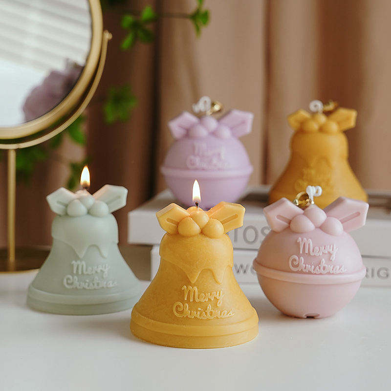 Custom Wholesale Shape 3D Eco-friendly Organic Candles Aromatic Essential Oil Soy Wax Candle for Christmas