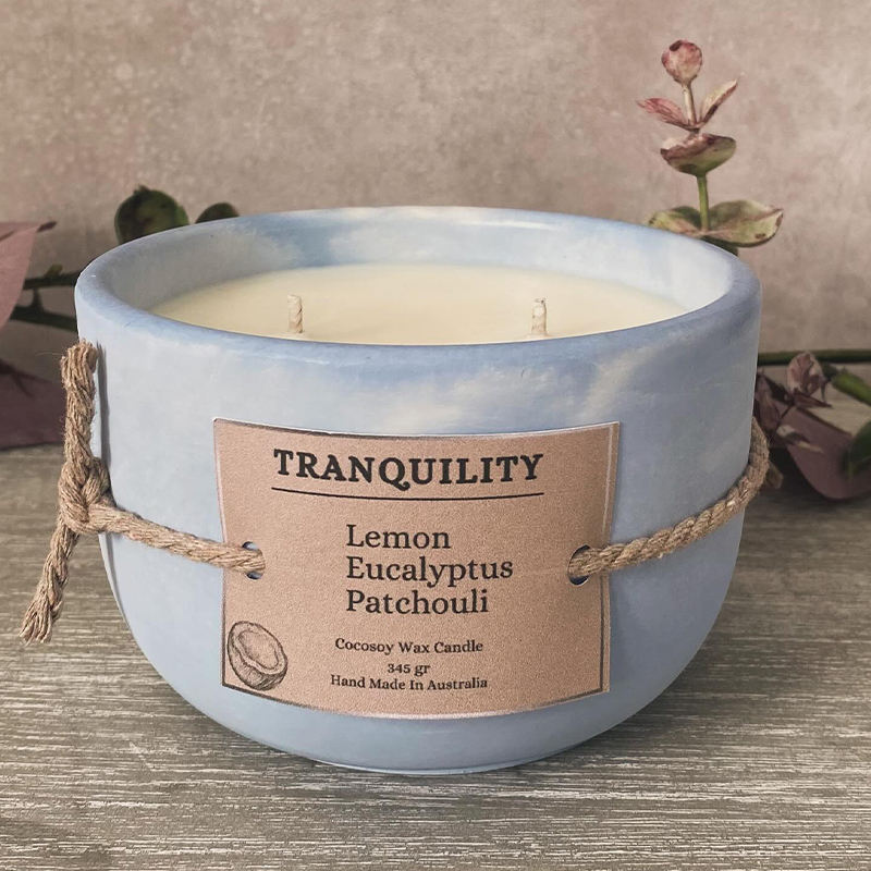 High Quality Popular Soy Wax Scented Candle Colorful Gradient Ceramic Candle for Birthdays Wedding