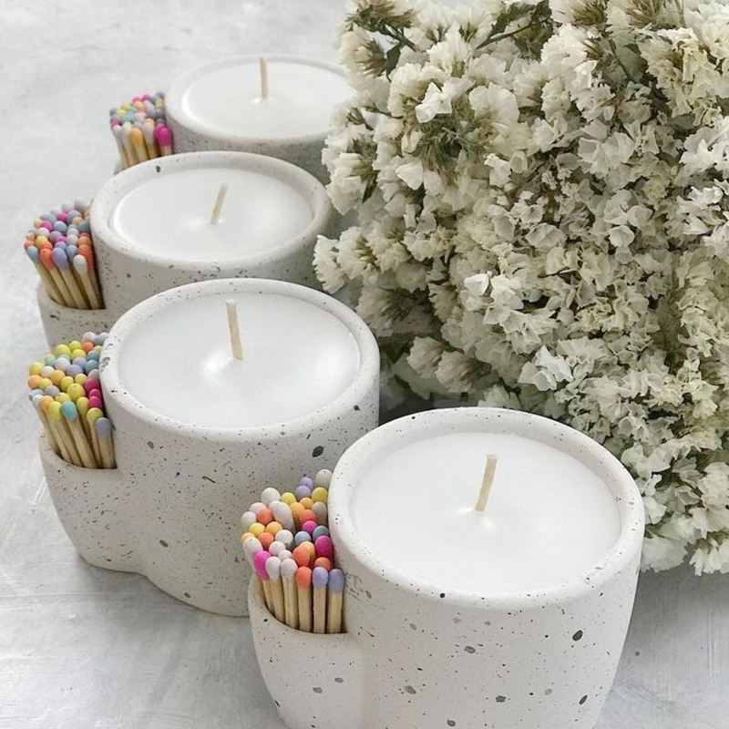 Private Label Unique Scented Ceramic Candle Jar Delicate Ceramic Candle for Birthday Party Decoration