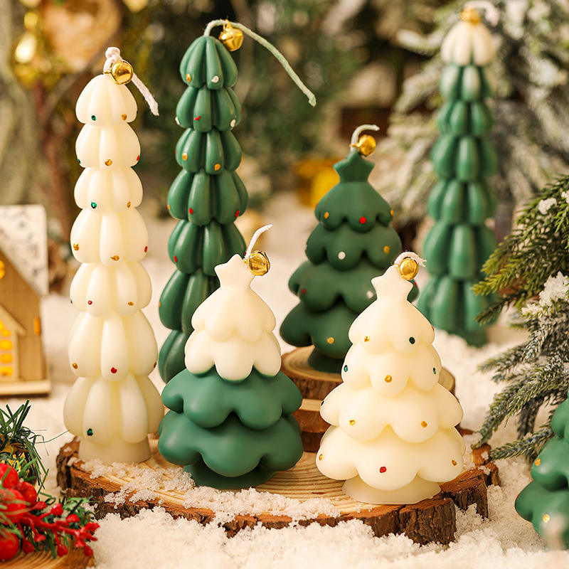 New Design Christmas Tree Shaped Scented Candle Creative Home Decoration Christmas Decorative Candles