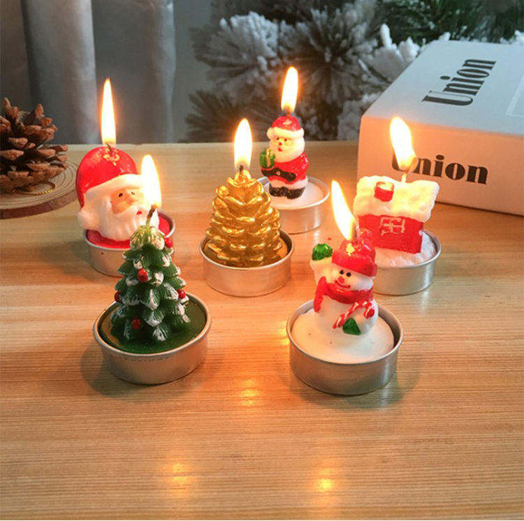 Hot Sell Creative Soy Wax Delicate Scented Candles Snowman and Santa's Shape Atmosphere Sense Christmas Candles