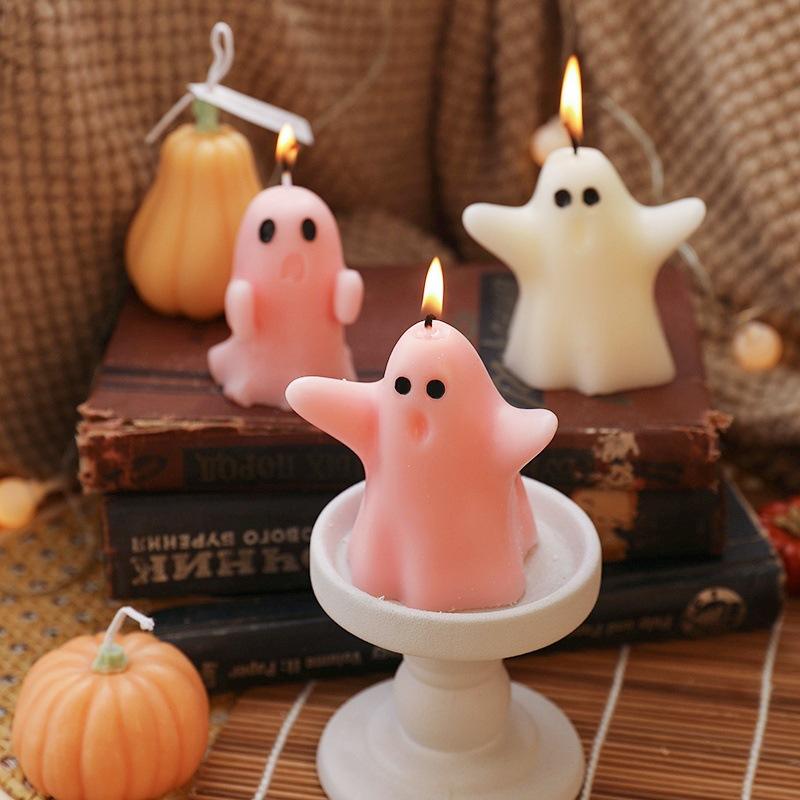 Wholesale Halloween Ghost Soy Wax Candle Creative Smokeless Aromatherapy with High Atmosphere Fragrance Accompanying Gift Box