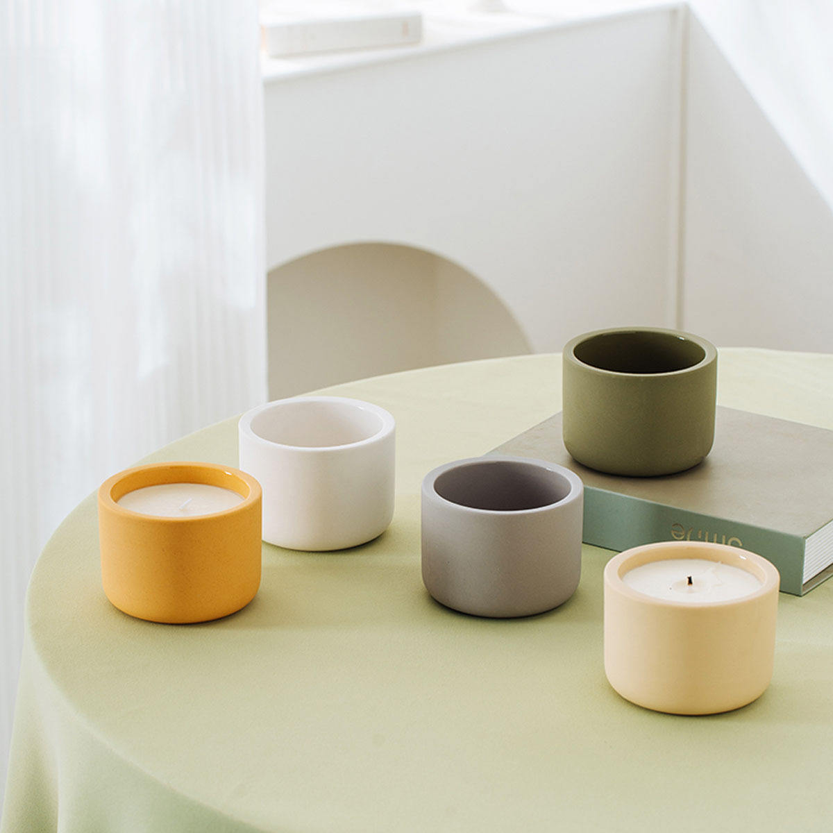 250ml Double-Layer Luxury Custom Ceramic Candle Jars Holiday Candle Jars for Decorative Ornaments