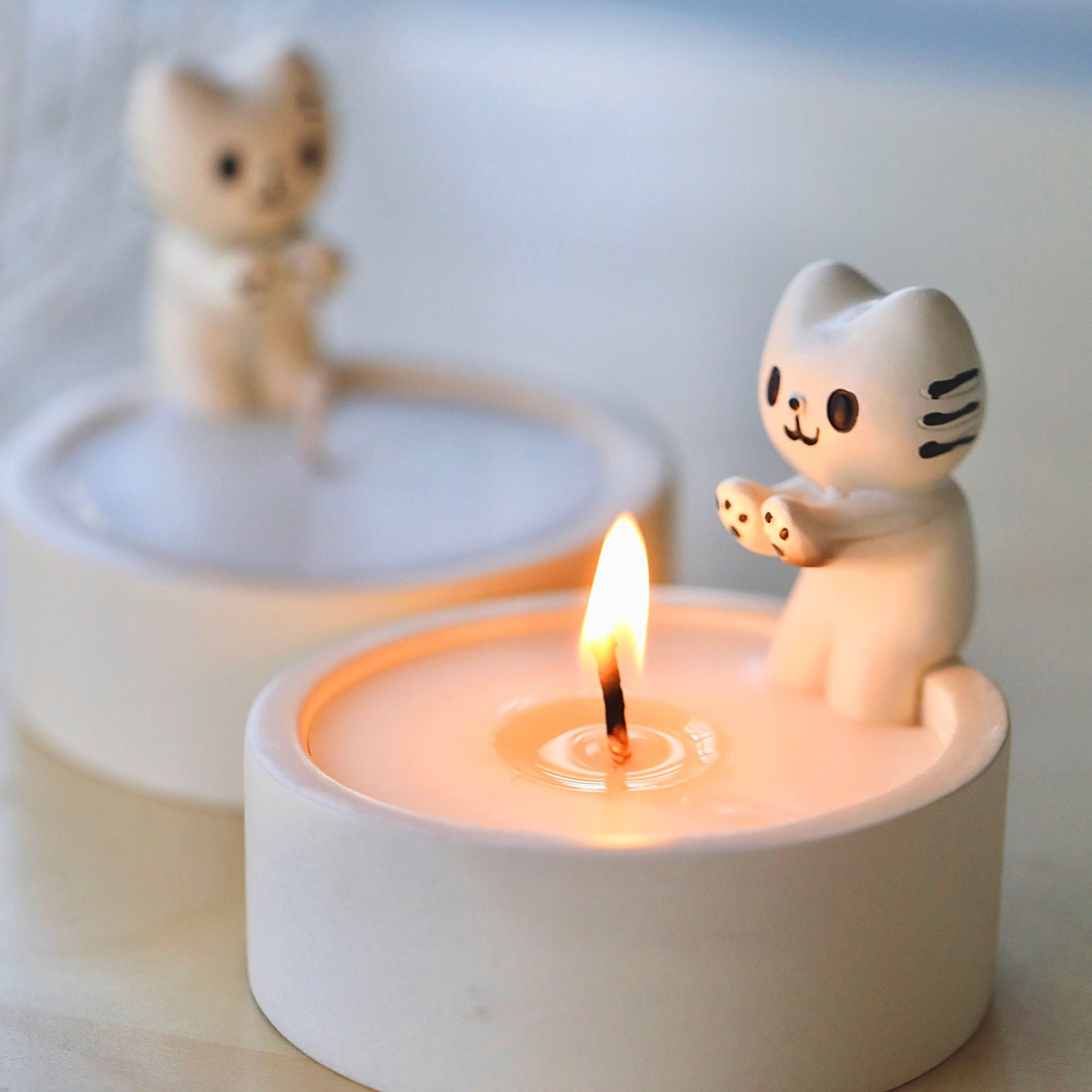 High Quality Custom Cute Kitten Scented Candles Best Selling Aromatherapy Candles