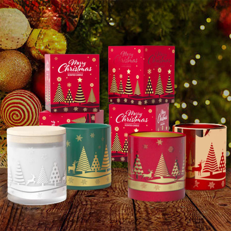 New Nordic Style Premium Christmas Party Decorative Design Packaging Custom Scented Candles Natural Scented Soy Wax Candle