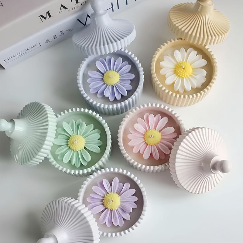 Luxury Scented Candle Flower Decoration Premium Soy Wax Gypsum Candle for Home Aromatherapy Relaxation Gift