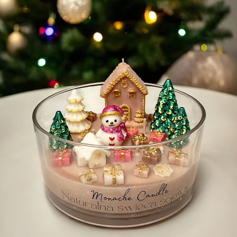 Wholesale Affordable Christmas Candle Natural Soy Wax Scented Candle for Xmas Tree Decor Family Gathering Candle