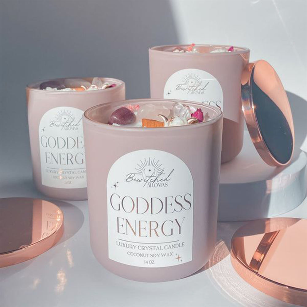 AIKUN Newly LaunchedColorful Glasses Crystals Clean and Eco-Friendly Aromatic Candles for Healing and Furniture Ornament