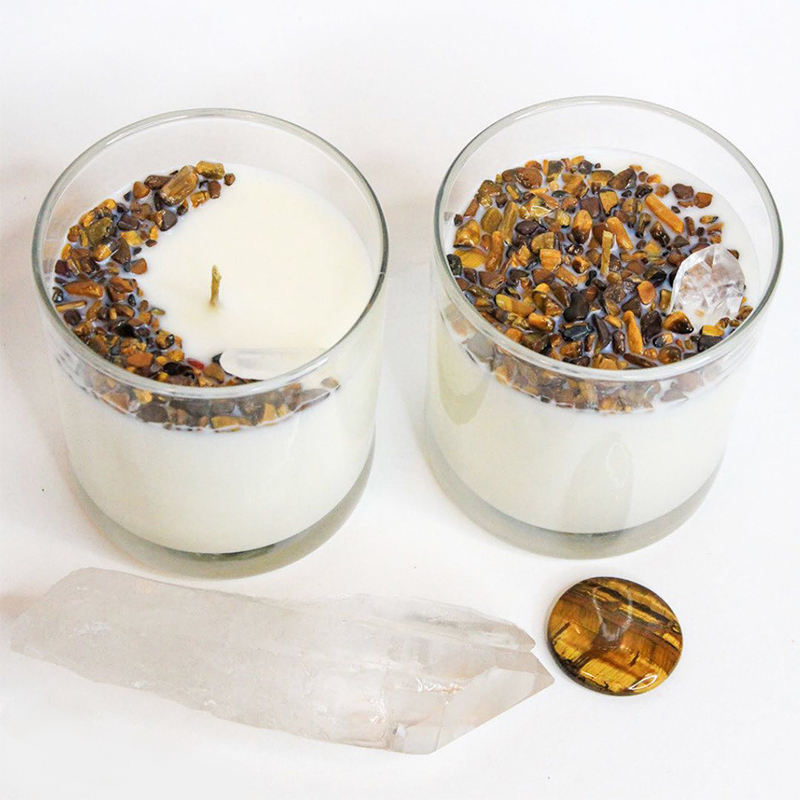 Luxury Handmade Natural Crystals Chakra Healing Stones for Soy Wax Scented Candles
