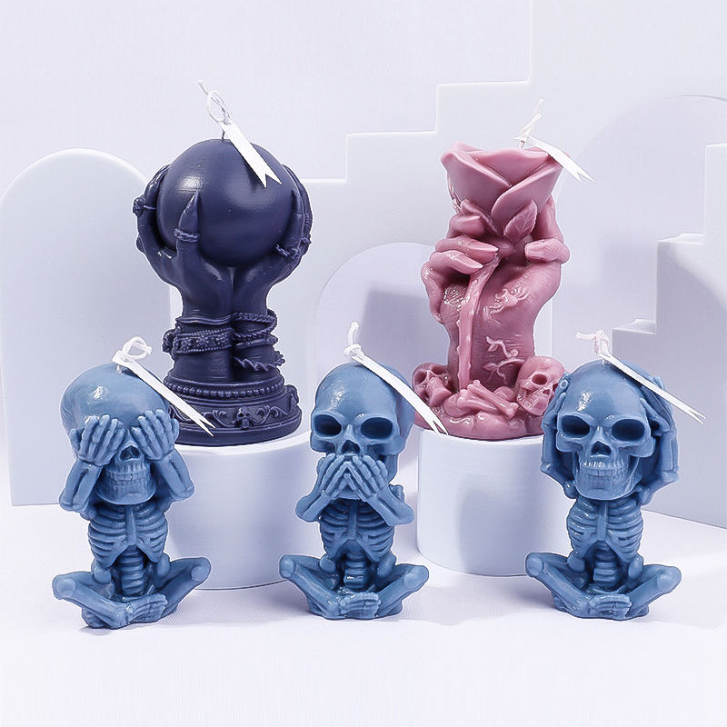 AIKUN Wholesale Scented Candles Creative Halloween Skeleton Aromatherapy Shape Candle for Home Decoration