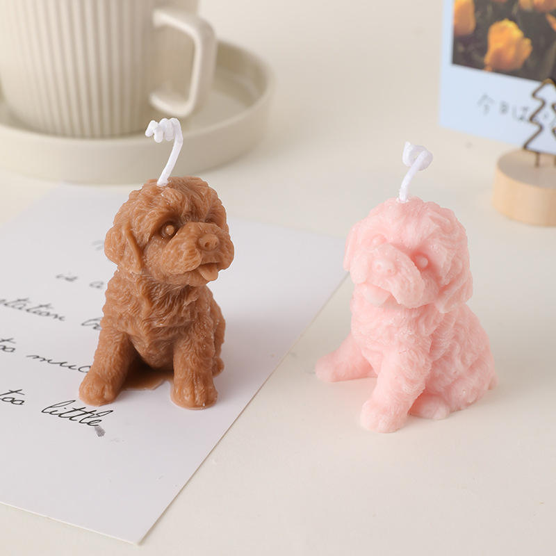 AIKUN Popular Teddy Cute Dog Shape Scented Candle Photo Prop Home Decoration Birthday Gift Aromatherapy Organic Candles
