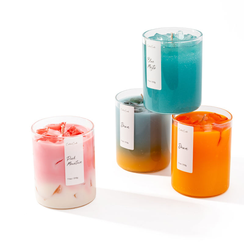 AIKUN Creative Summer Cup-shaped Jelly Party Home Decoration Atmosphere Private Label Soy Wax Aromatic Scented Candles