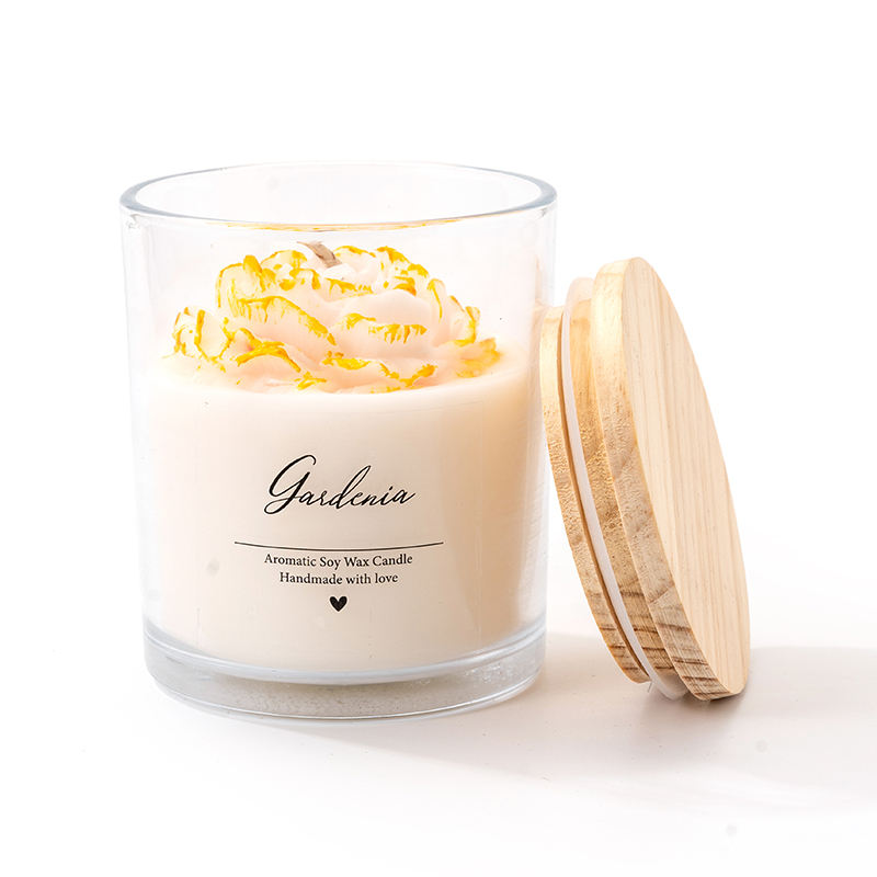 AIKUN 7.5oz Handmade Premium Golden Peony Scented Candle for Mood Enhancement, Spa Ambiance, and Long-Lasting Fragrance