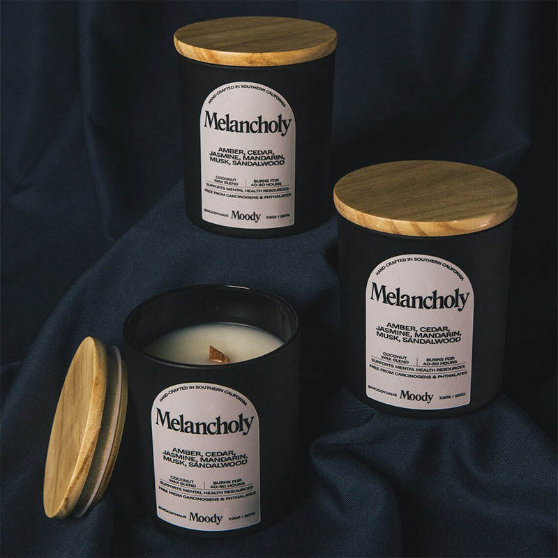 AIKUN Customizable Mysterious Scorpio Love Candles Matte Black Glass Cup Organic Scented Soy Wax Handmade Candle