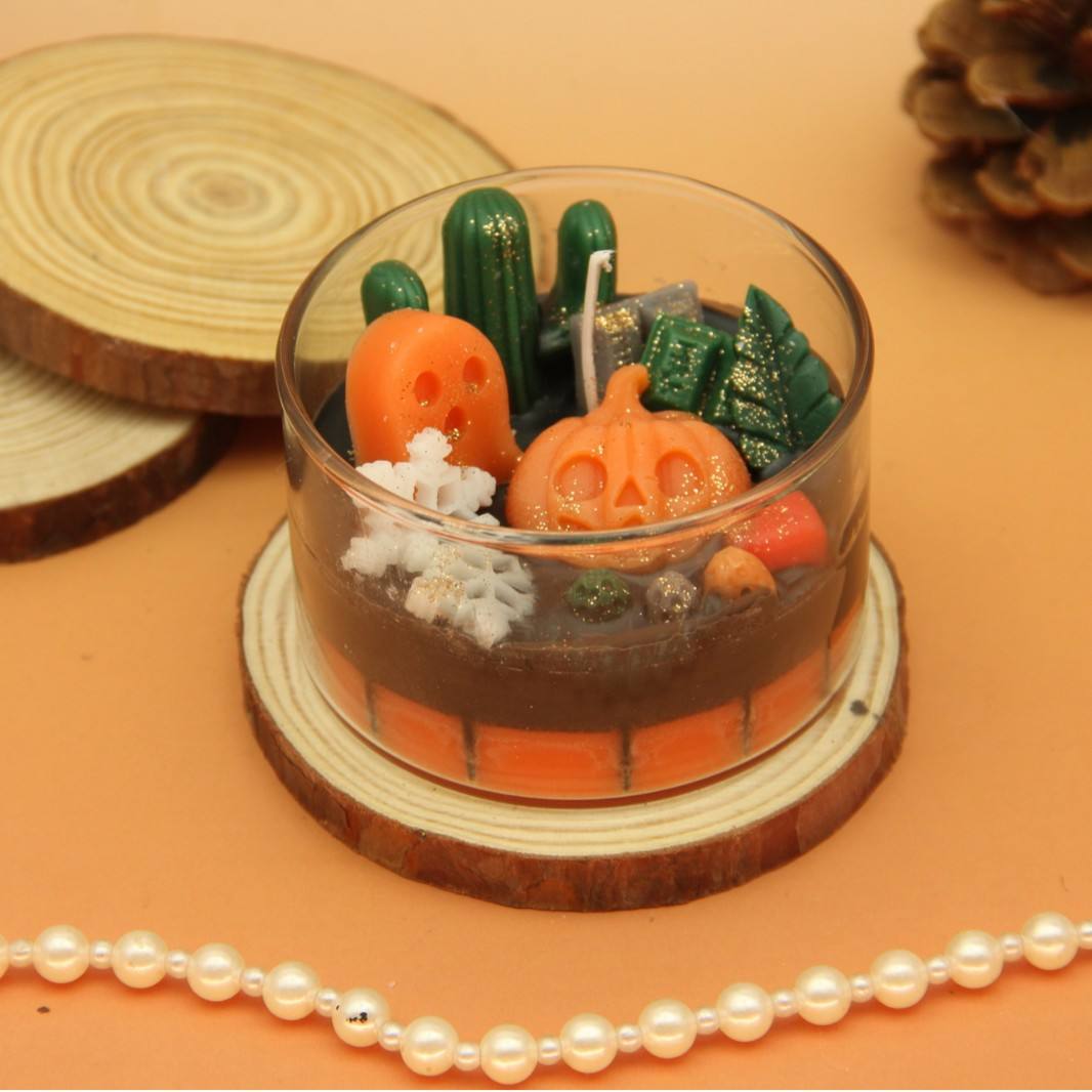 AIKUN Halloween Skull Pumpkin Aroma Candle Glass Jar Soy Candles Scented Luxury Aromatherapy Candle