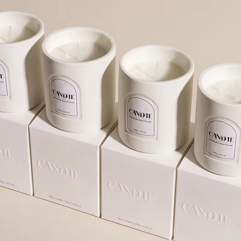 AIKUN High Quality Vanilla Fragrance Scented Candles Set Soy Wax Candles Luxury Customized Ceramic Candles