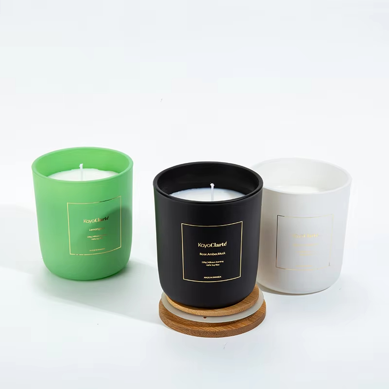 Luxury Custom Home Decoration Natural Soy Fragrance Soy Wax Large Capacity With Wooden Cover Scented Candles 