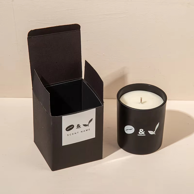 Wholesale Wedding Unique Luxury Transparent Matte Candle Gift Box Customized Private Label Glass Jar