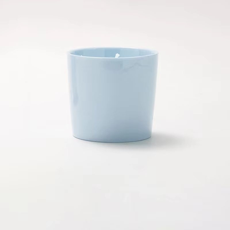 Customized Brand Hotel Organic Soy Wax Aromatherapy Candles Multiple colors Simple luxury Ceramic Jar