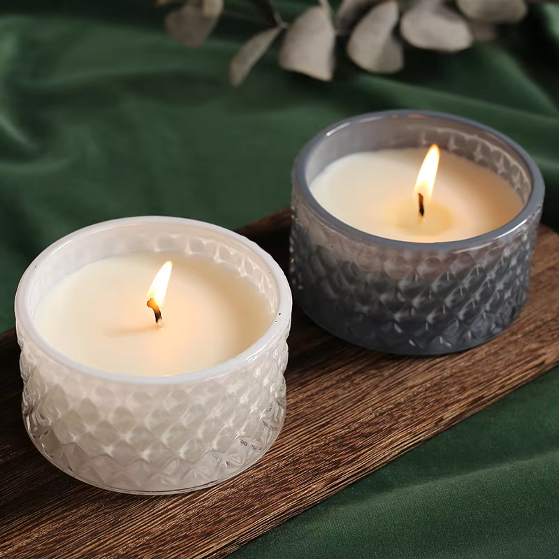 Wholesale Customization Luxury Design Home Wedding Decoration Aromatherapy Scented Soy Wax Candle Glass Jar