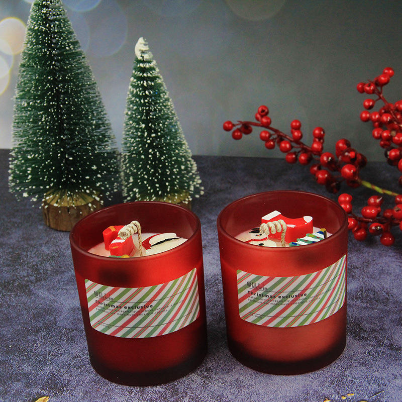 Customized Private Labels Wedding Birthday Gifts Aromatic Christmas Decorations Aromatherapy Candles Glass Jar