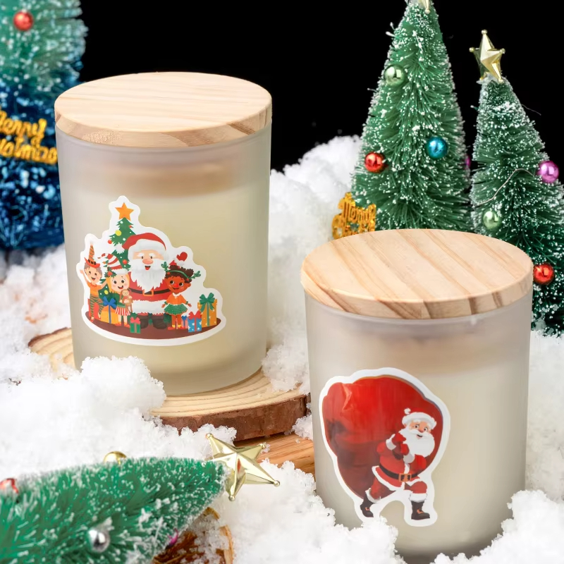 Factory Wholesale Unique Gift Creative Christmas Candles Customized Aroma Soy Candles Glass Jar