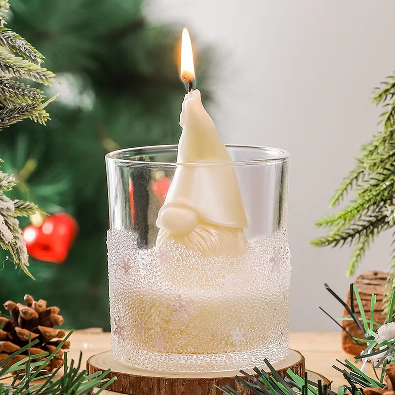 Hot Selling Custom Fragrance Handmade 3d Christmas Tree Candles Festive Atmosphere And Decoration Glass Jar