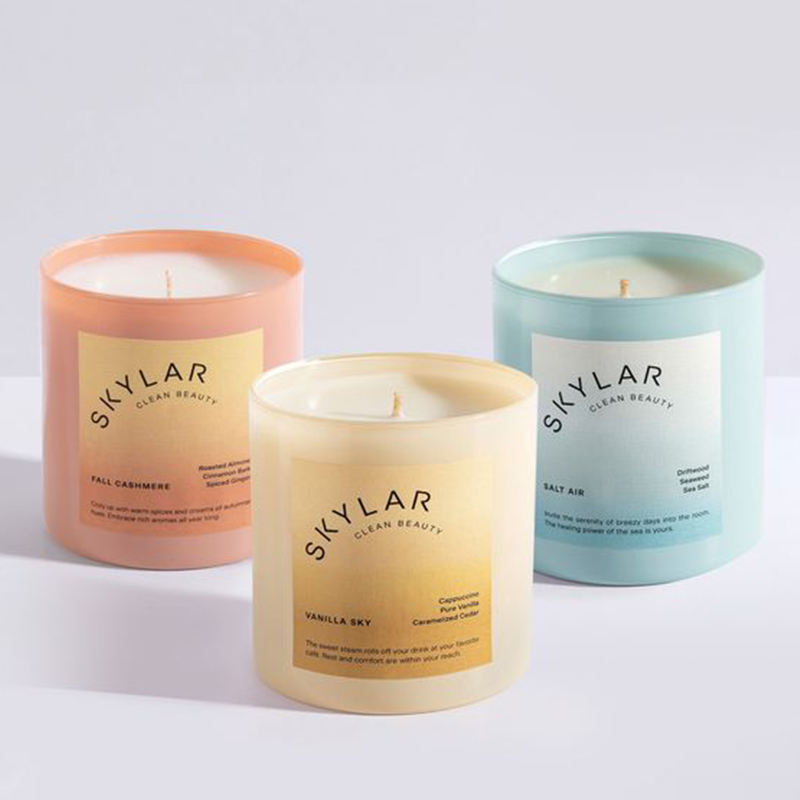Private Label Custom Luxury Handmade Soy Wax Candle Glass Jar Crystal Scented Candles/Holders