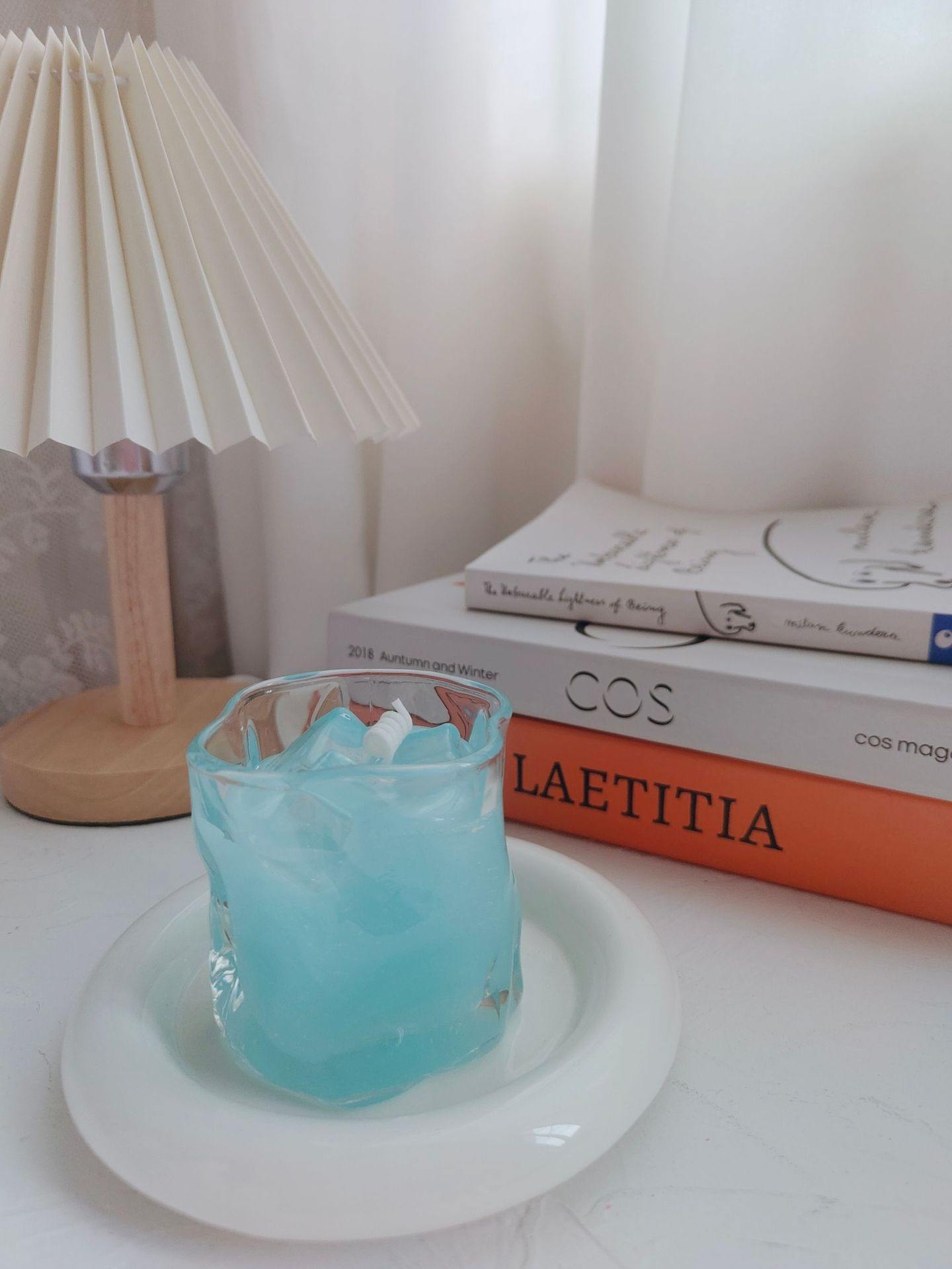 Pink Barley Bubble Rum Twist Cup a Popular Drink on the Internet Home Decoration Gel Scented Candles