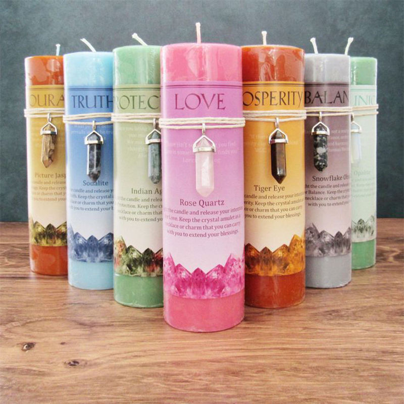 AIKUN Healthy Durable Clean Eco-Friendly Relaxing New-Style Columnar Wish-Making Fragrant Scent Aroma Candle