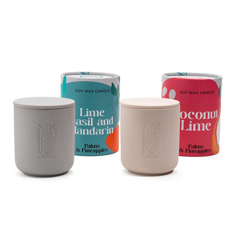 AIKUN Luxury Custom Logo Ceramic Jar Aroma Natural Plant Oil Wood Wick Soy Wax Scented Candle Premium Gift Box for Home Decor