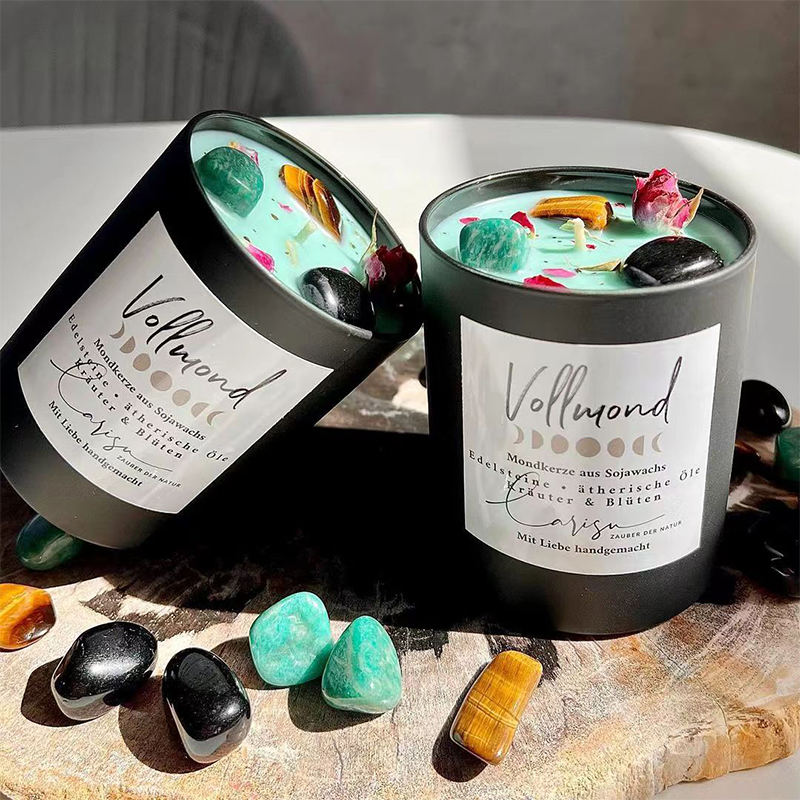 Luxury Romantic Home Fragrance Ceramic Jars Soybean Crystal Candles