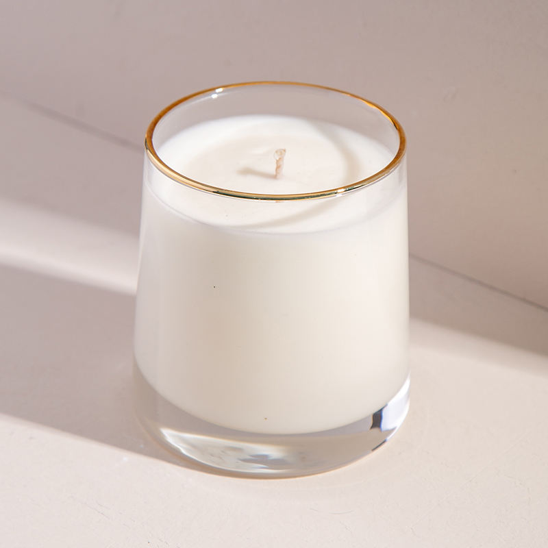 AIKUN Luxury Soy Wax Plating Color Electroplate Glass Aromatherapy Candles Private Label Essential Oil Scented Candles