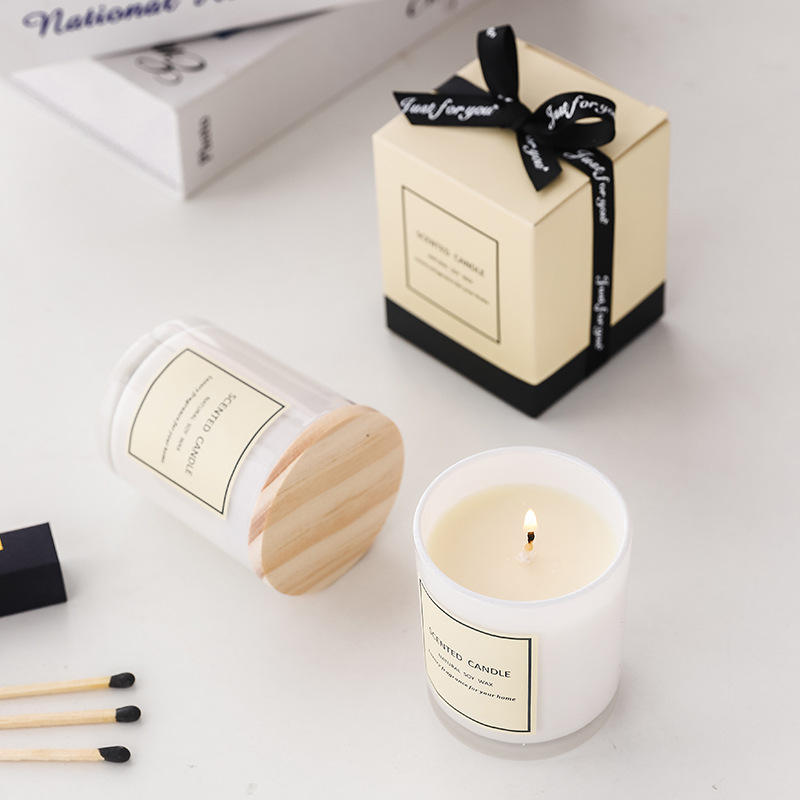 OEM Private Label Custom Luxury Lilin Velas De Cera De Soja Bougies Oil Fragrance Scented Soy Wax Candle/Candels With Wood Lid