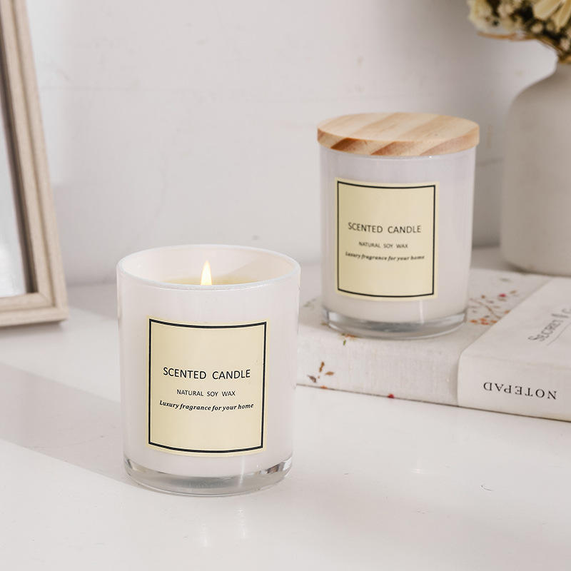 OEM Private Label Custom Luxury Lilin Velas De Cera De Soja Bougies Oil Fragrance Scented Soy Wax Candle/Candels With Wood Lid