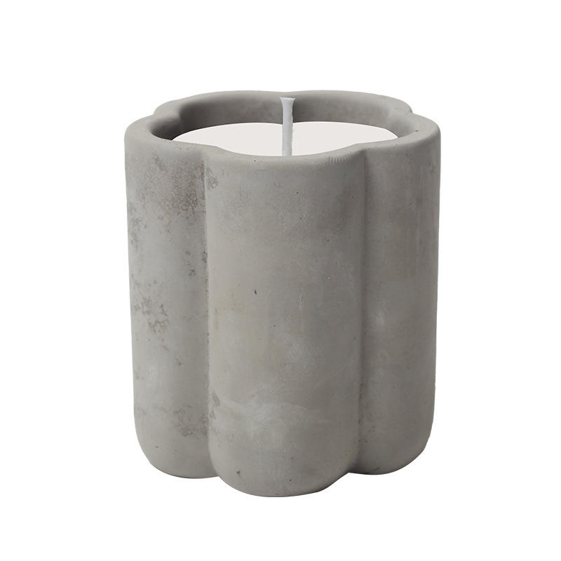 Soy Wax Candles Luxury Cylindrical Cement Concrete Candles Lavender Fragrance Scented Home Hotel Bar Decor Candle
