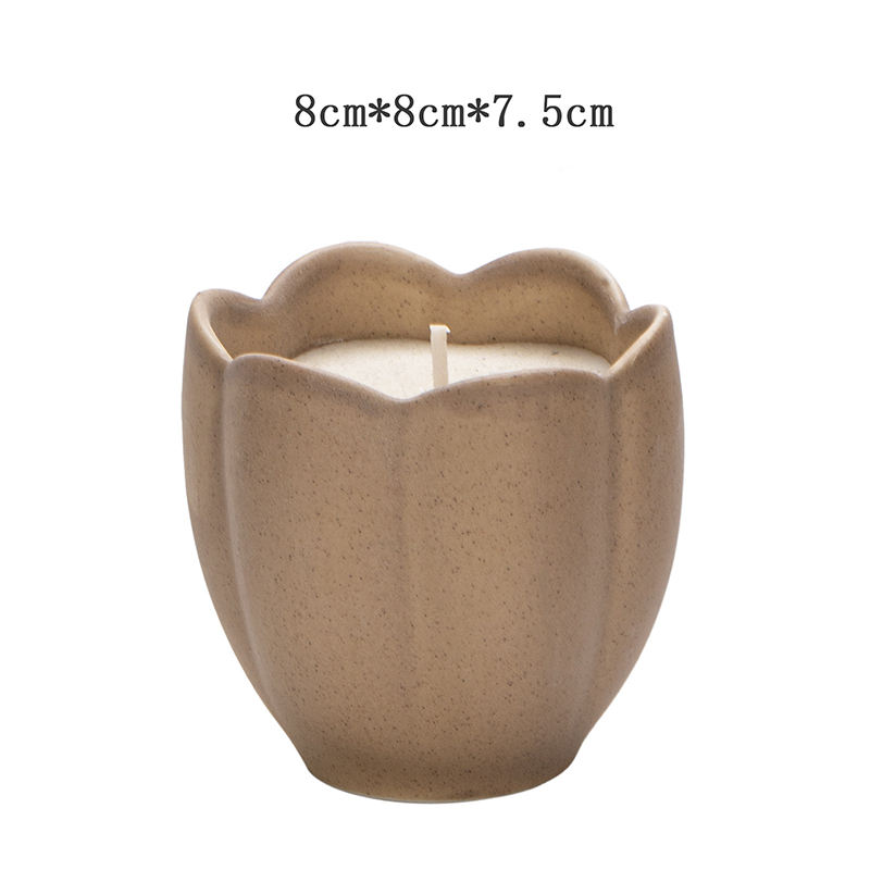 AIKUN Wholesale Aromatherapy Porcelain Jars Unique Shape Candle Vessels Scented Soy Wax Candle for Decor