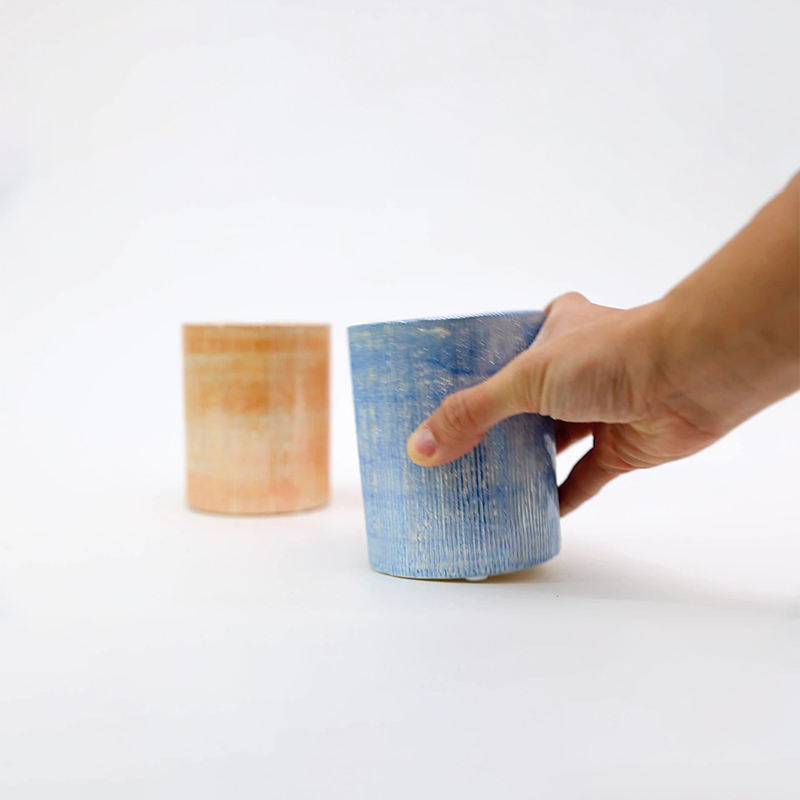 Aikun 600ml Pearl Glazed Hand-Scraped Ceramic Candle Cup High Quality Home Decor Aromatreatment Empty Cup