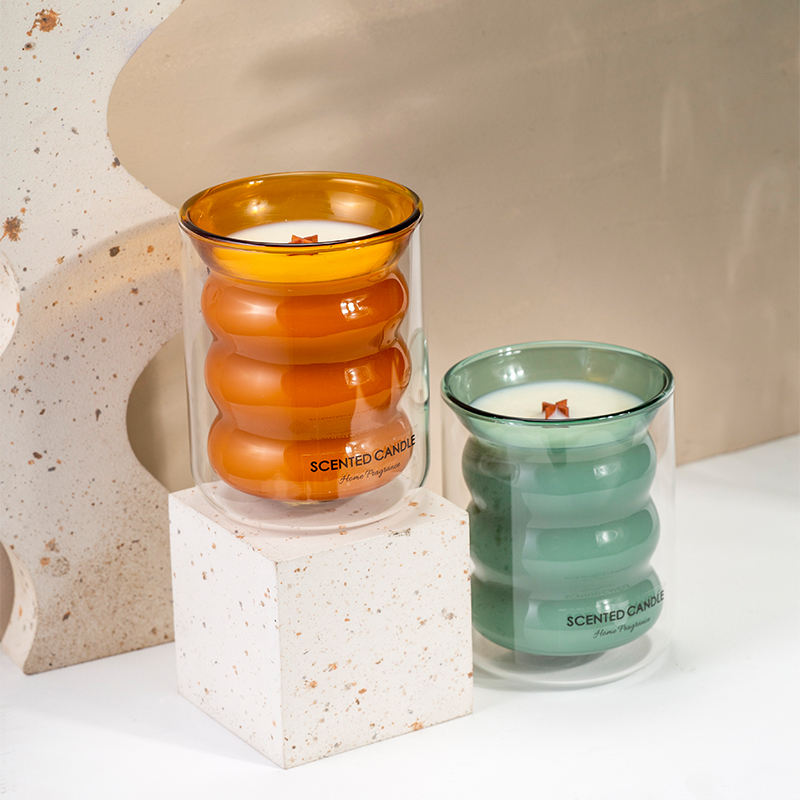 Double-Layer Cup Home Decorative Aromatherapy Candles Fragrance Gift Box Soy Wax Scented Candles