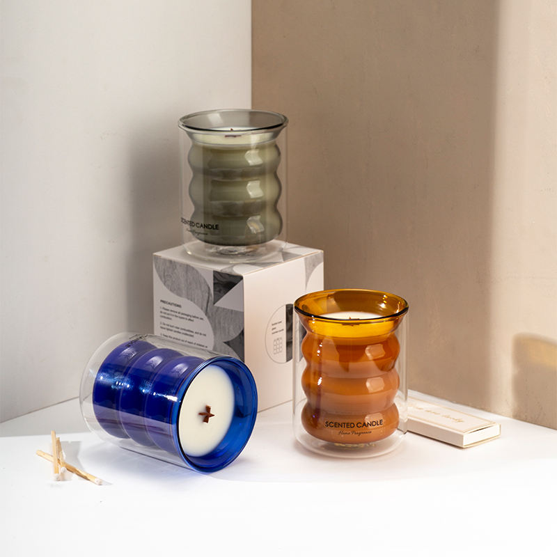 Double-Layer Cup Home Decorative Aromatherapy Candles Fragrance Gift Box Soy Wax Scented Candles