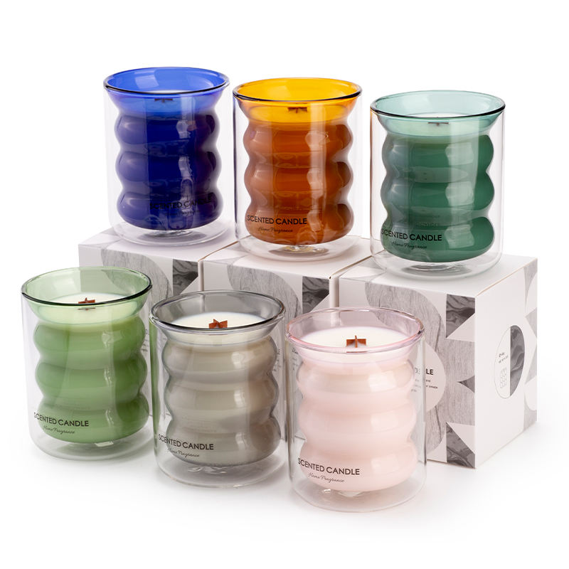 Double-Layer Cup Home Decorative Aromatherapy Candles Fragrance Gift Box Soy Wax Scented Candles