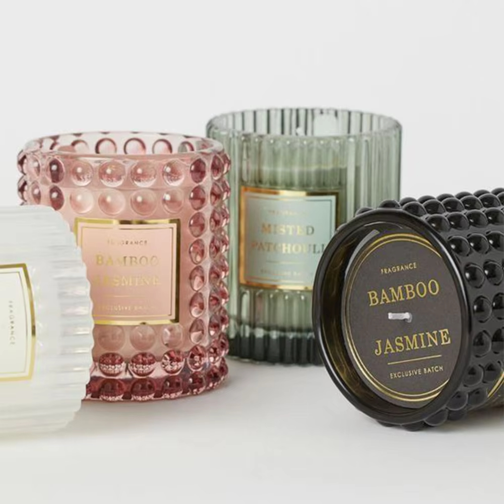 AIKUN Luxurious Glass Lid Aroma Candle Latest Handmade Fragrance Customizable Eco-Friendly Soy Wax Candle