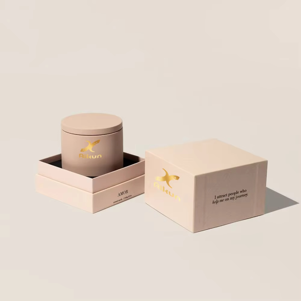 AIKUN Modern Ceramic Scented Candle with Lidded Design Premium Quality Reusable Aroma Candle Box Set