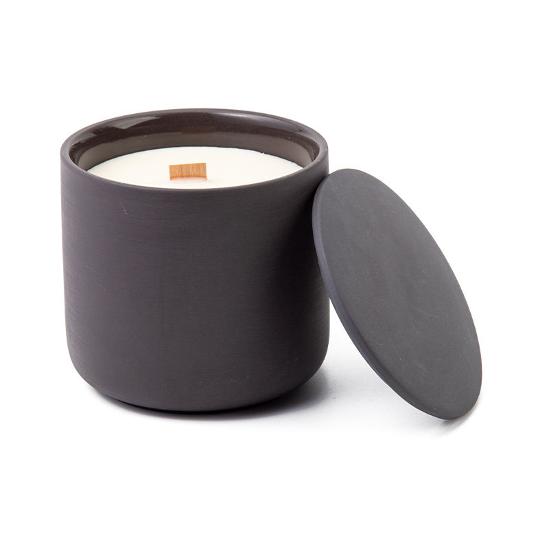 AIKUN Luxury Home Fragrance Round Ceramic Jars Soy Wax Scented Candles with Lid
