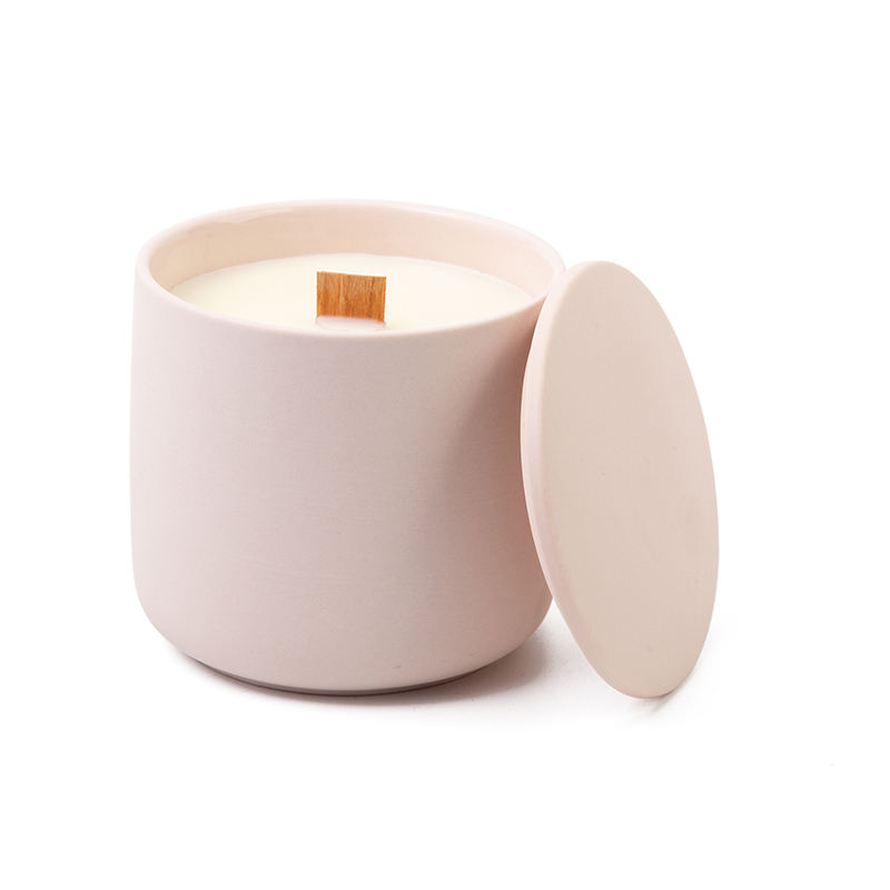 AIKUN Luxury Home Fragrance Round Ceramic Jars Soy Wax Scented Candles with Lid