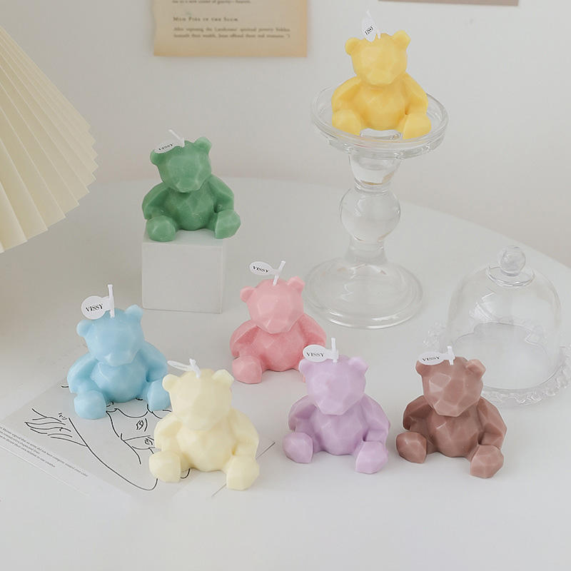 AIKUN Cute Bear Soy Wax INS Style Home Decor Gift Aromatherapy Candle for Baby Shower Wedding Party