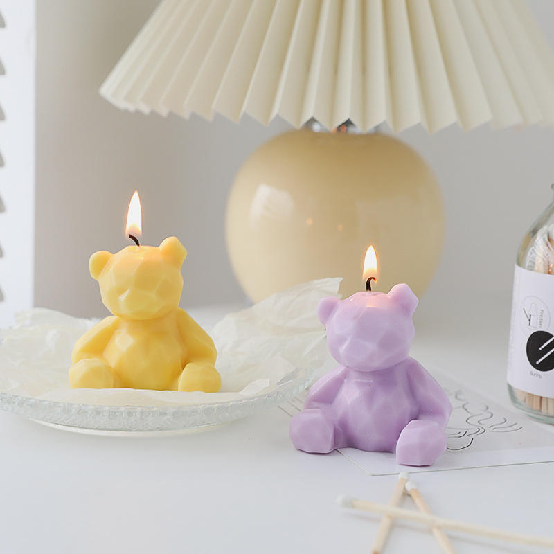 AIKUN Cute Bear Soy Wax INS Style Home Decor Gift Aromatherapy Candle for Baby Shower Wedding Party
